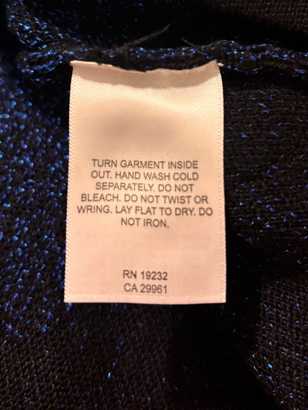 Alfred Dunner Blue metallic 2-piece look sweater - Picture 4 of 7